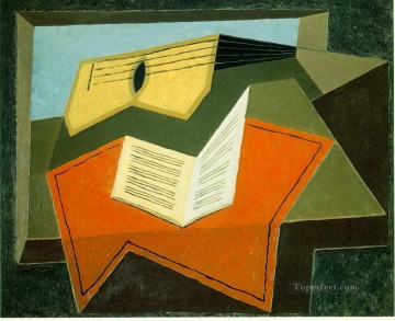 Juan Gris Painting - guitar and music paper 1927 Juan Gris